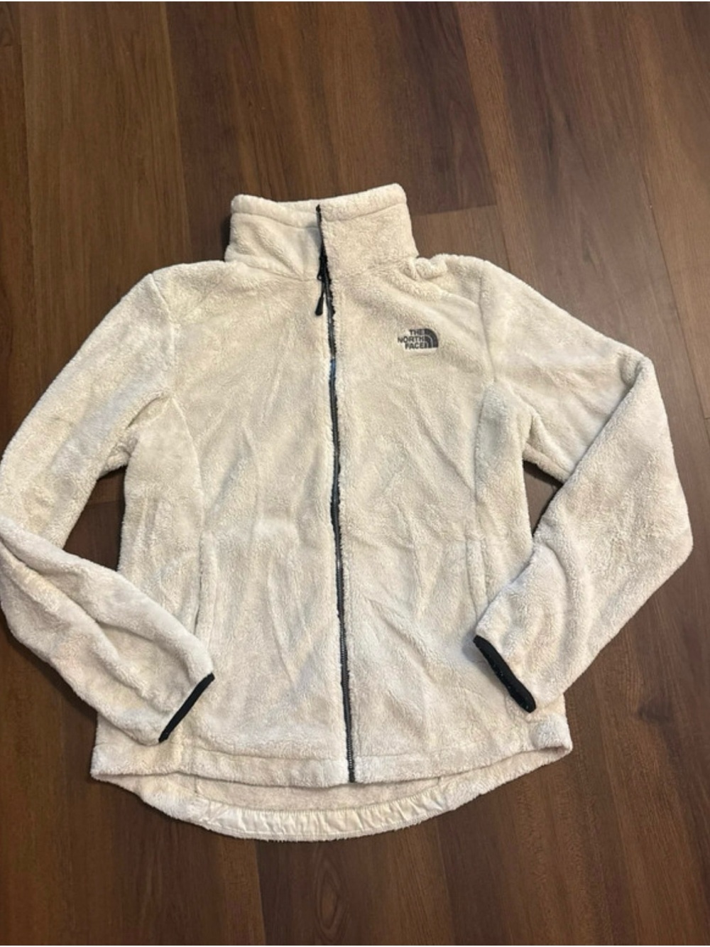 The North Face Cream Teddy Fleece Jacket - Full Zip